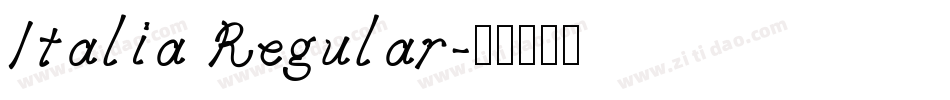 Italia Regular字体转换